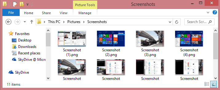 take a screenshot on windows 8 1