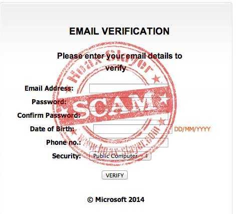 microsoft reactivate email scam 2014