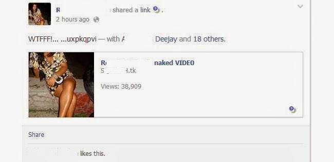 Facebook Watch naked video of friends malware scam