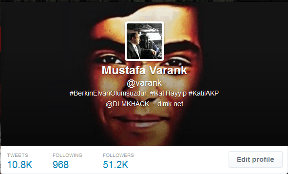 Twitter Account of Mustafa Varank