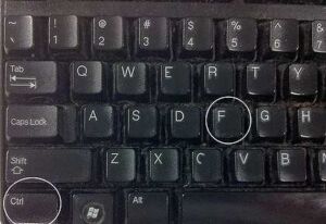ctrl F