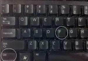 ctrl F