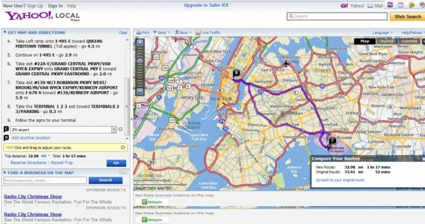 yahoo maps