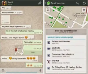 WhatsApp location hacking