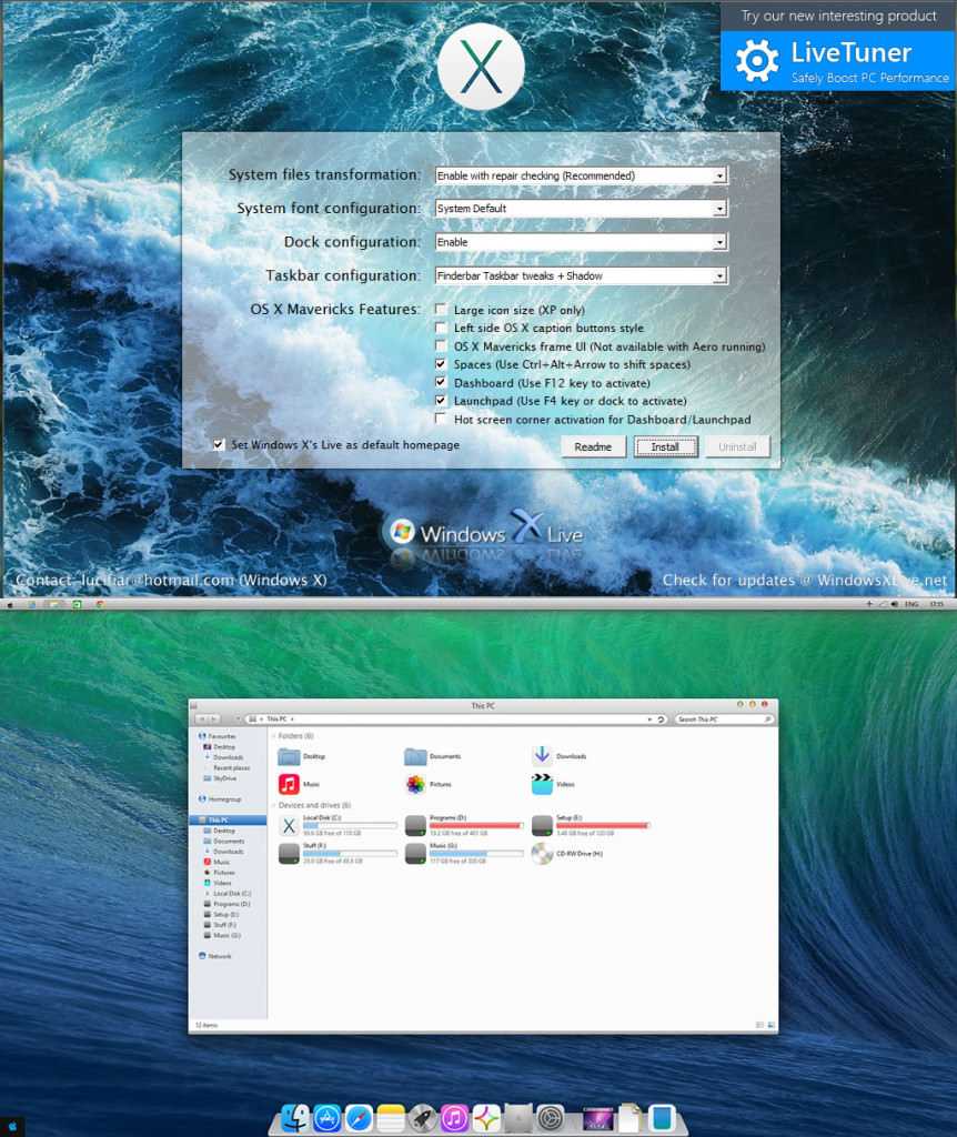 OS X Mavericks Transformation Pack