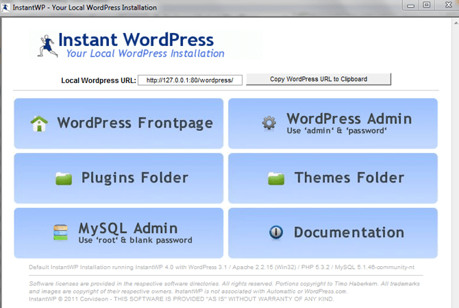 Instant WordPress