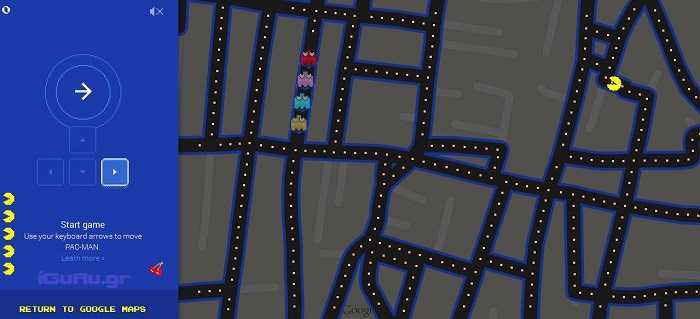 google maps pac-man