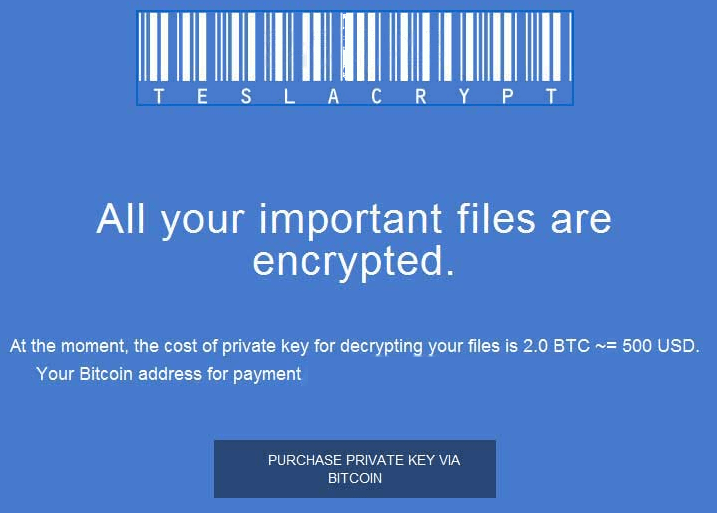 TeslaCrypt malware