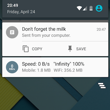 note to self notification