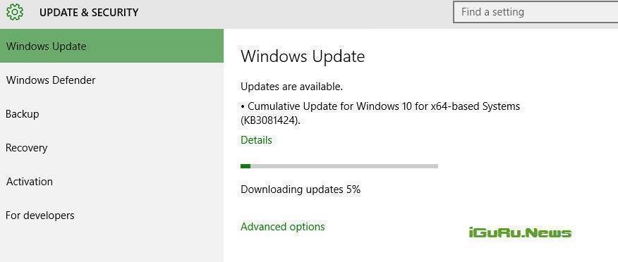 windows update 10