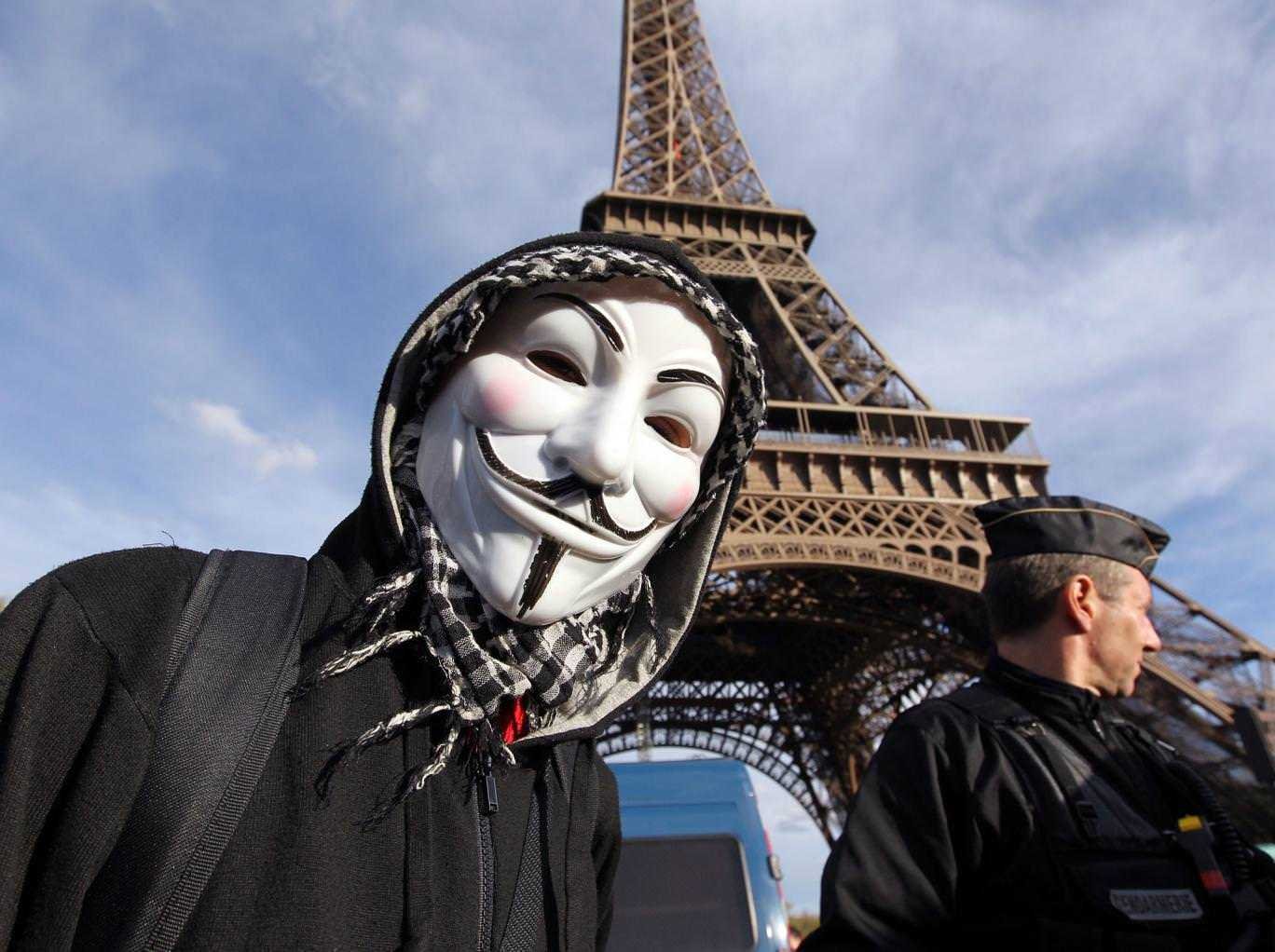 anonymous paris ISIS