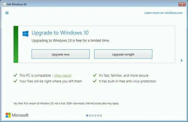 upgrade-now Microsoft