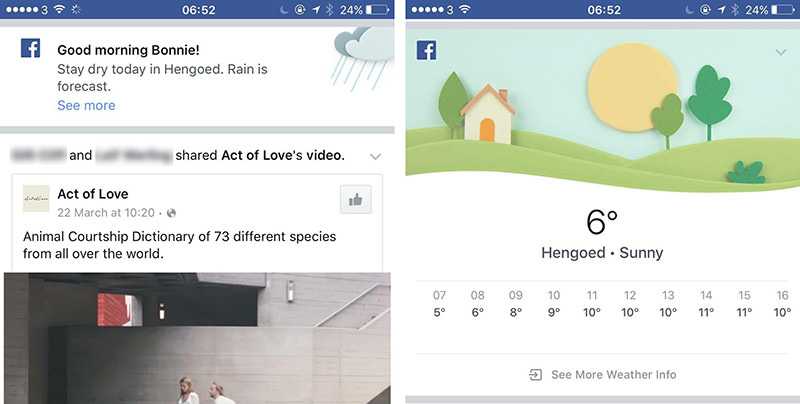 weather-information facebook
