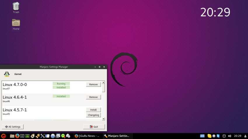 manjaro linux update 4.7