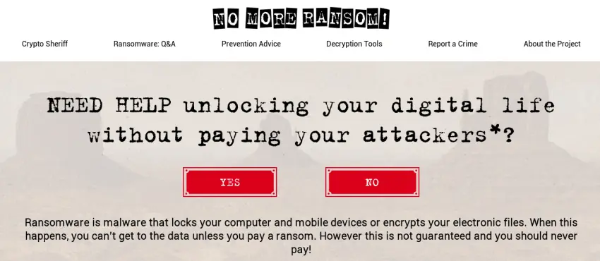 no more ransom
