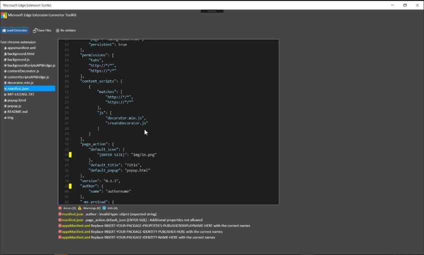 Microsoft Edge Extension Toolkit