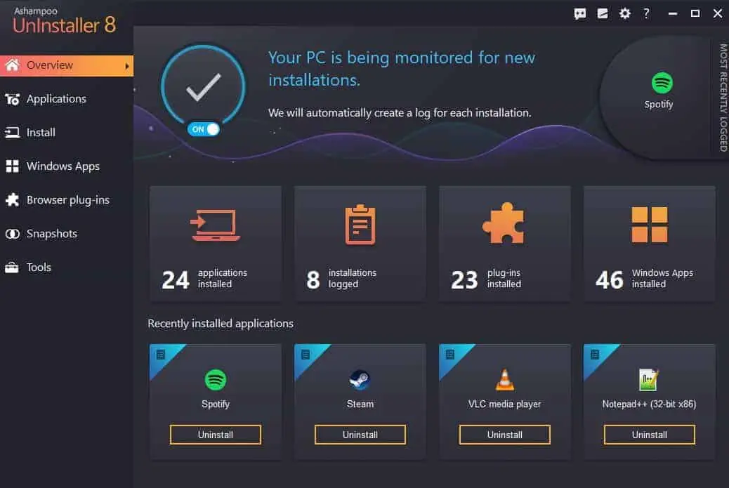 Ashampoo UnInstaller 8
