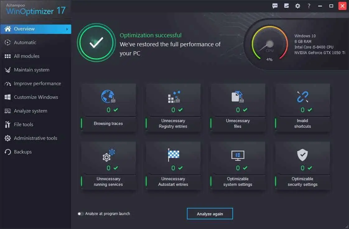 Ashampoo WinOptimizer 17