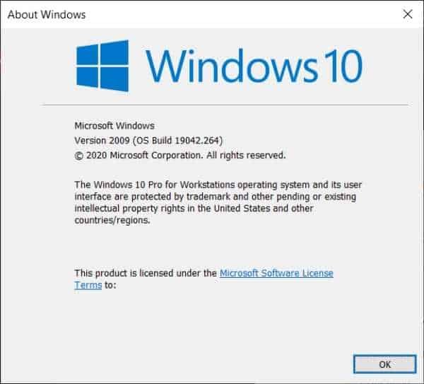 Windows 10 2009 20H2