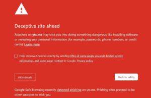YTS μποκαρισμένο από Chrome και Firefox για phishing