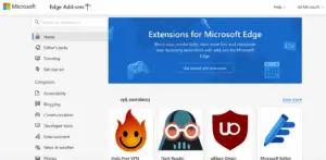 Microsoft: νέα σελίδα για τις επεκτάσεις του Edge