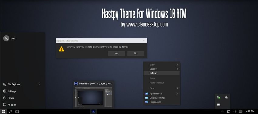hastpy theme windows 10