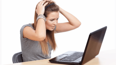 sad girl laptop