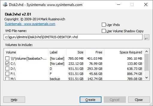 disk2vhd