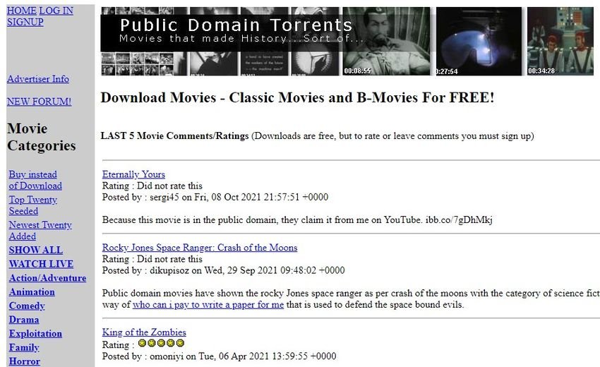 public domain torrents