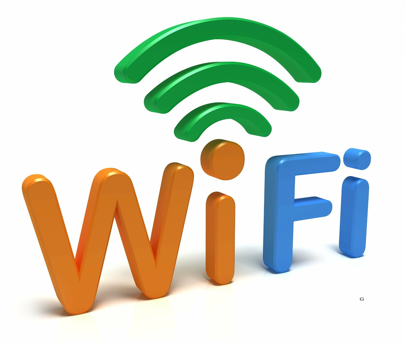Wi-Fi logo. 3D concept