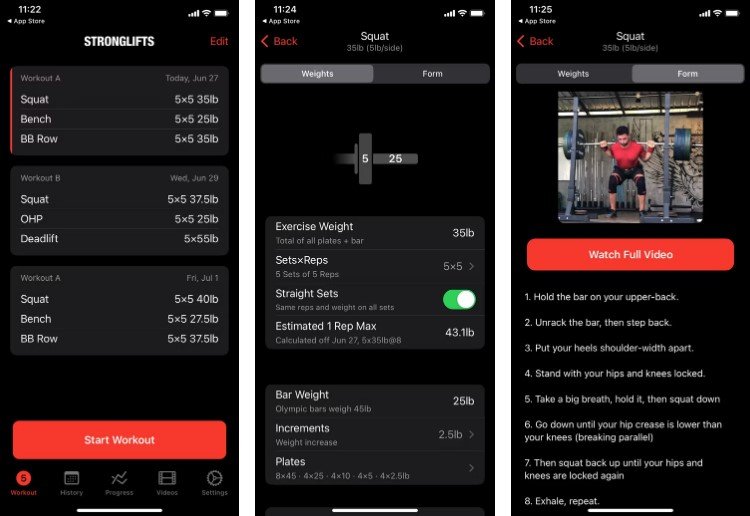stronglifts app