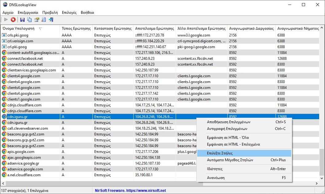 dns lookup view