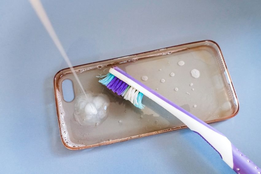 clean tooth transparent case phone