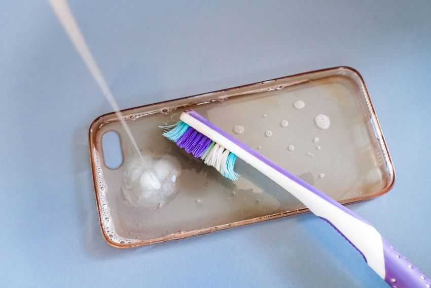 clean tooth transparent case phone