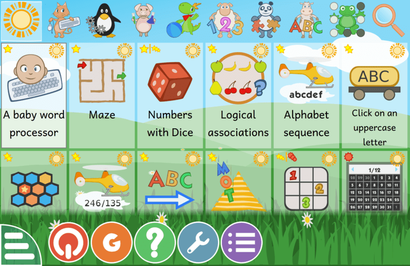gcompris menu