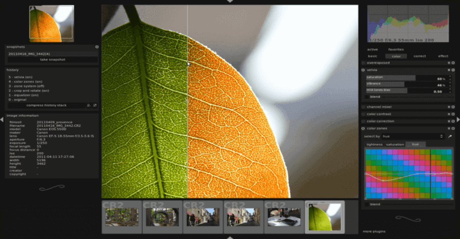 darktable image editor