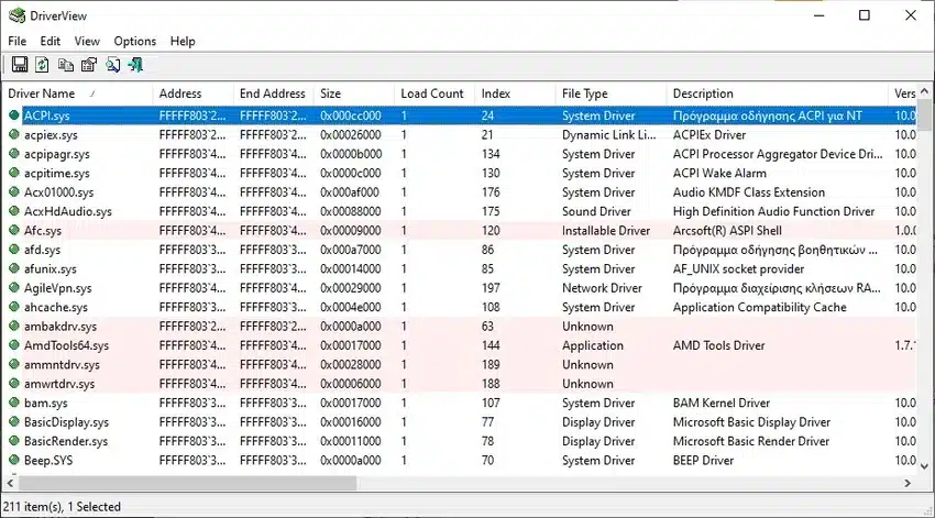 driverview nirsoft