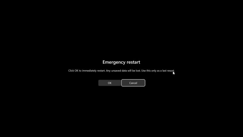 windows 11 emergency restart