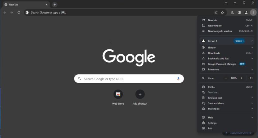 google chrome side panel