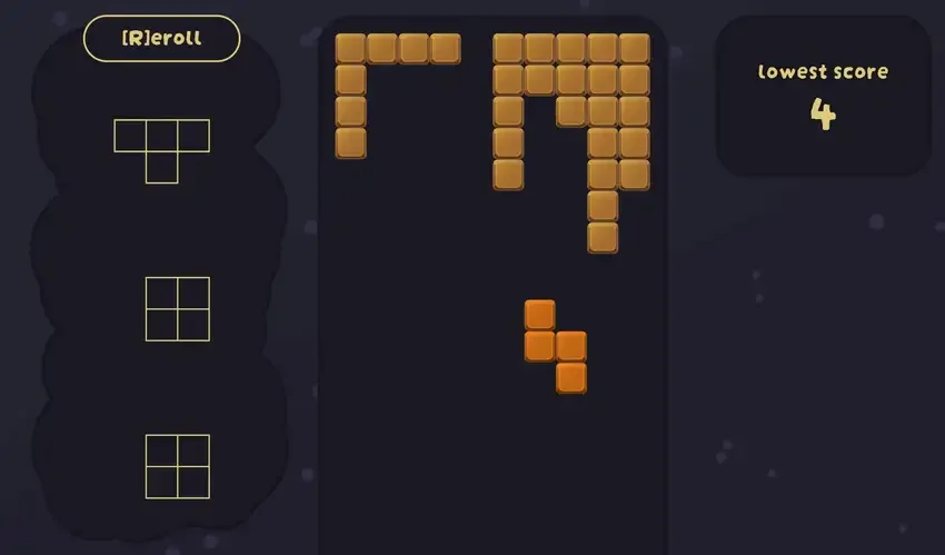reverse tetris