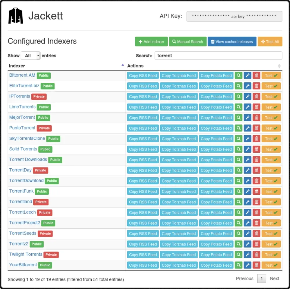 jackett screenshot