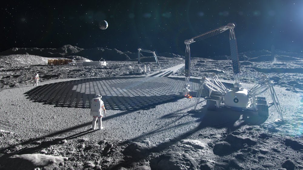 lunar construction concept render