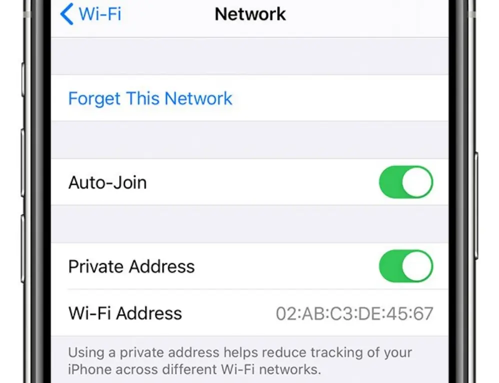 private wi fi address