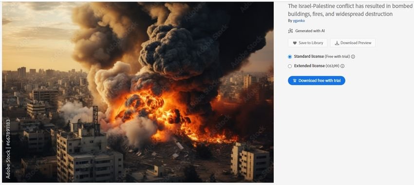adobe stock ai images hamas israel conflict 2