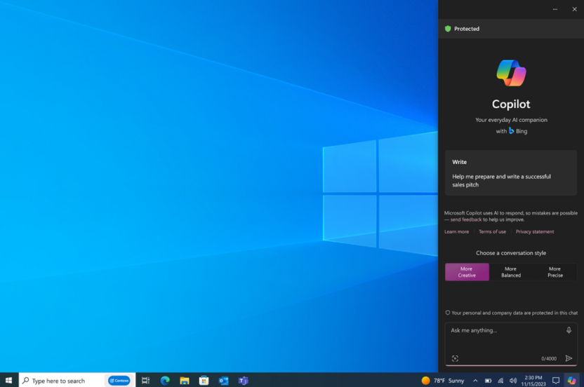 windows 10 desktop copilot