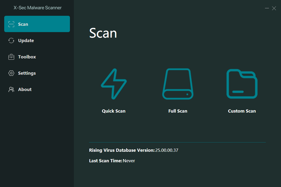 x sec malware scanner capture