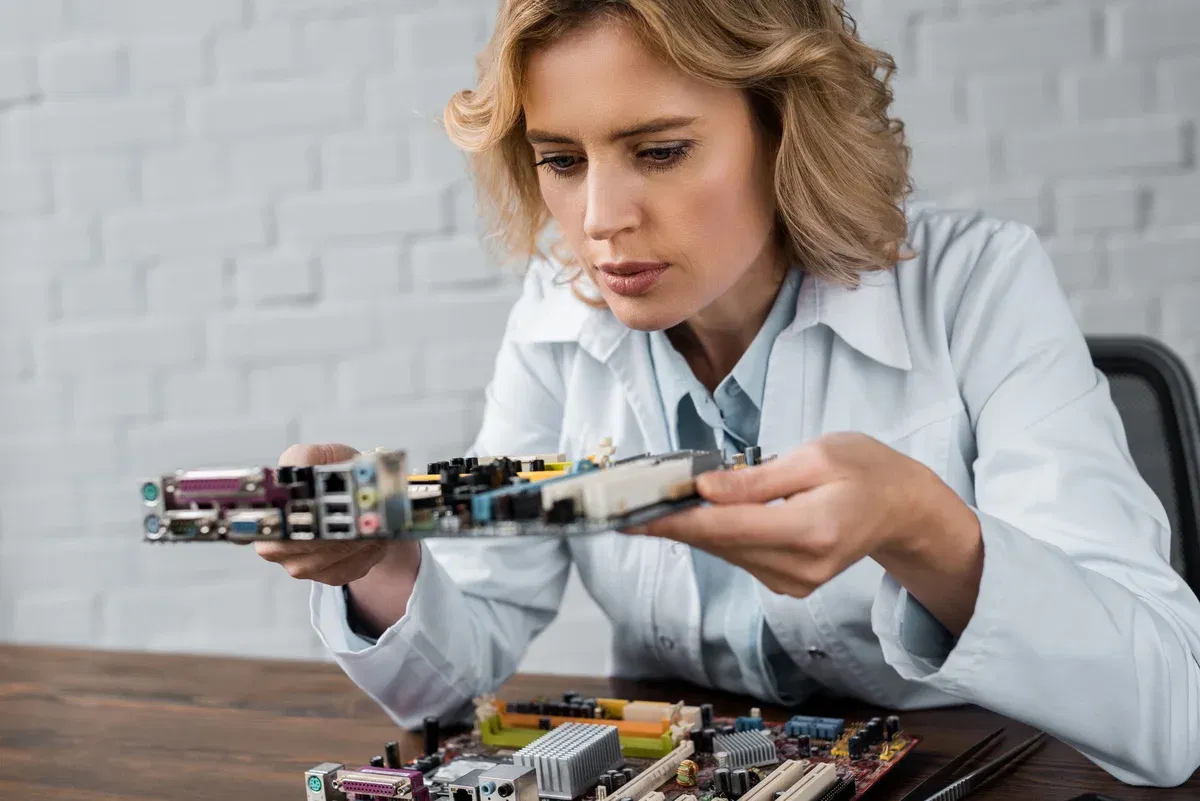 motherboard girl technical computer