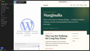 wordpress studio agentic ui