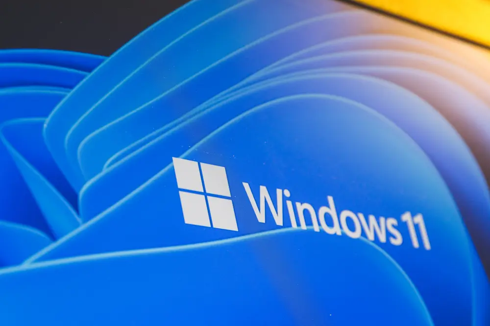windows 11 operating system on pc screen. windows 11 is the latest major release of microsoft's windows nt.